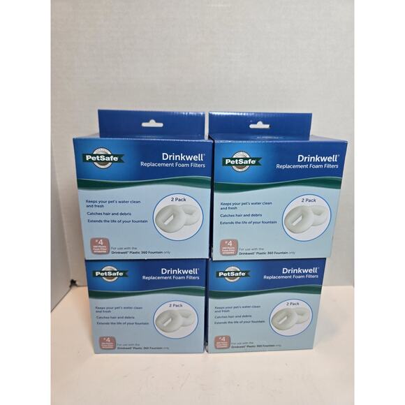 Lot of 4 New PetSafe Drinkwell #4 2-pack Replacement Filters for Dog and Cat - Picture 1 of 2